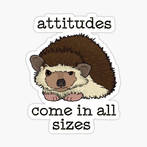 Hedgehog Attitude Sticker