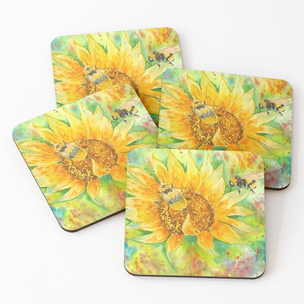 Item preview, Bumblebees on a Sunflower designed and sold by Casimirasart.