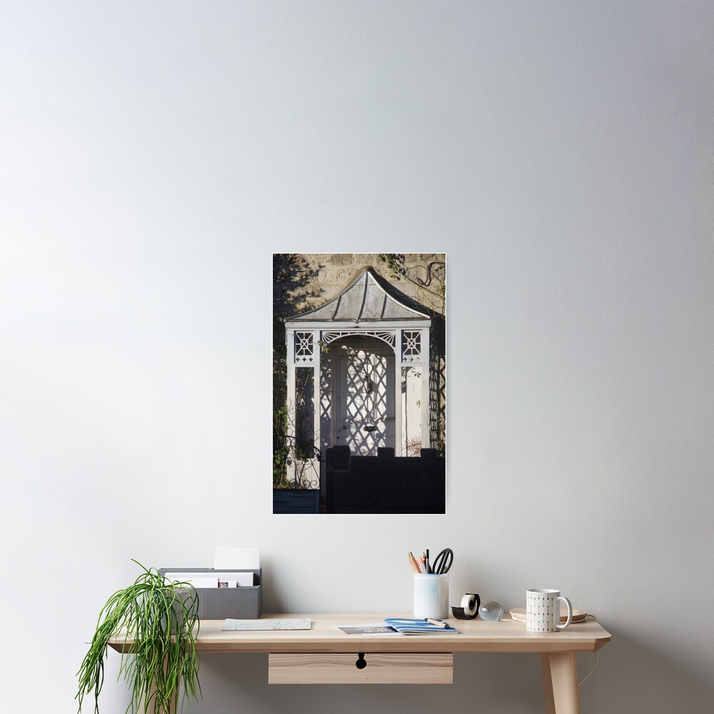 Light And Shadows On A Victorian Porch Poster