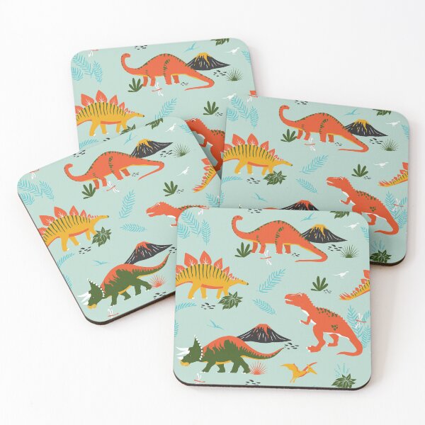 Item preview, Dinosaurio jurásico en azul + rojo designed and sold by latheandquill.