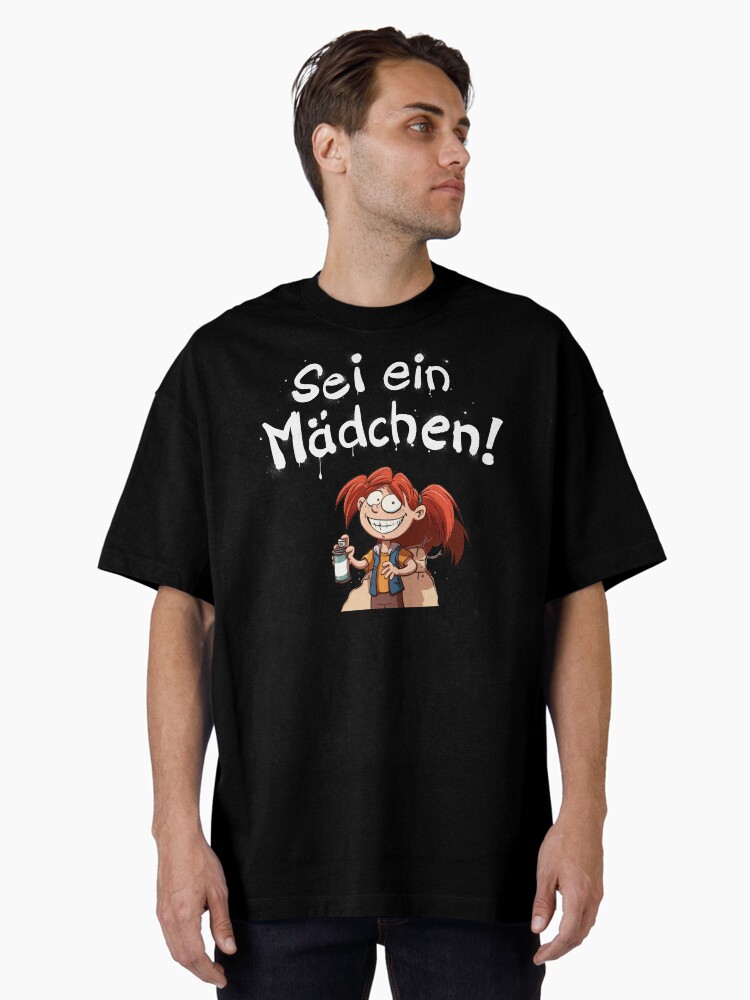 Thumbnail 2 von 7, Oversized T-Shirt, Sei ein Mädchen - Cover designt und verkauft von joti.