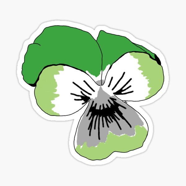 Aromantic Pride Flower Sticker