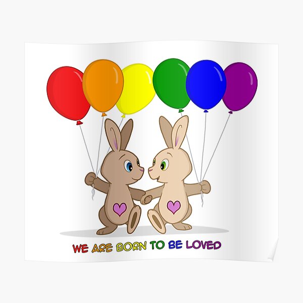 Skip and Pip (aka the Pride Bunnies) Pride 2016 Poster