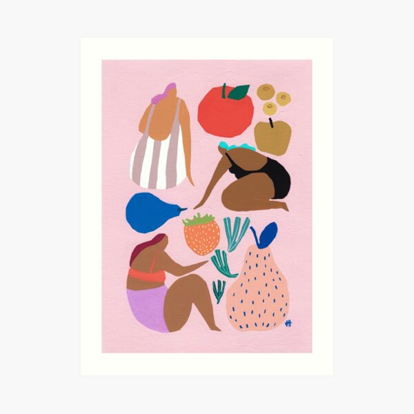 Pink Pear Art Print