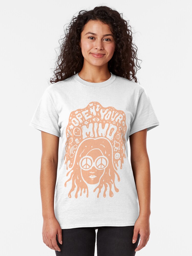 Alternate view of Open Your Mind in Orange Classic T-Shirt