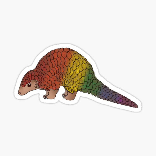 Pax the Pride Pangolin Sticker