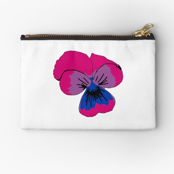 Bisexual Pride Flower Zipper Pouch