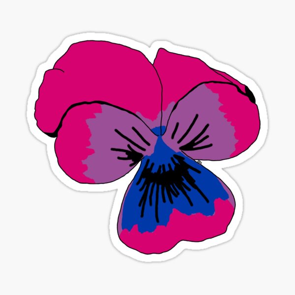Bisexual Pride Flower Sticker