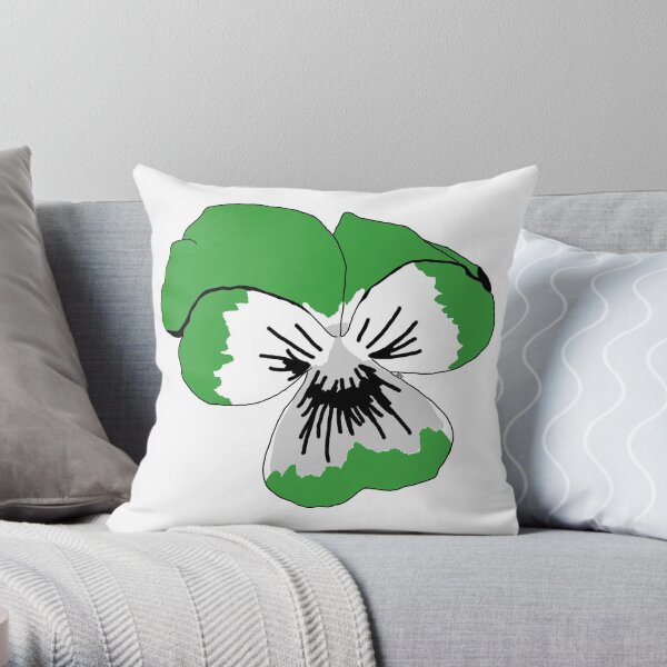 Demiromantic Pride Flower Throw Pillow