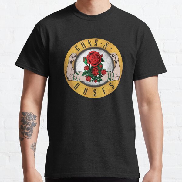 Pistolas y rosas Camiseta clásica