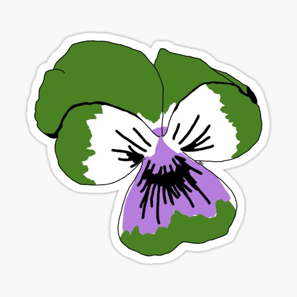 Genderqueer Pride Flower Sticker
