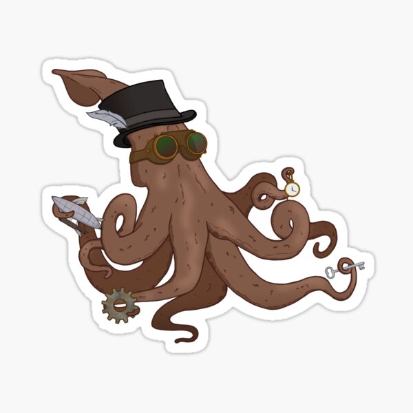 Steampunk Kraken Sticker