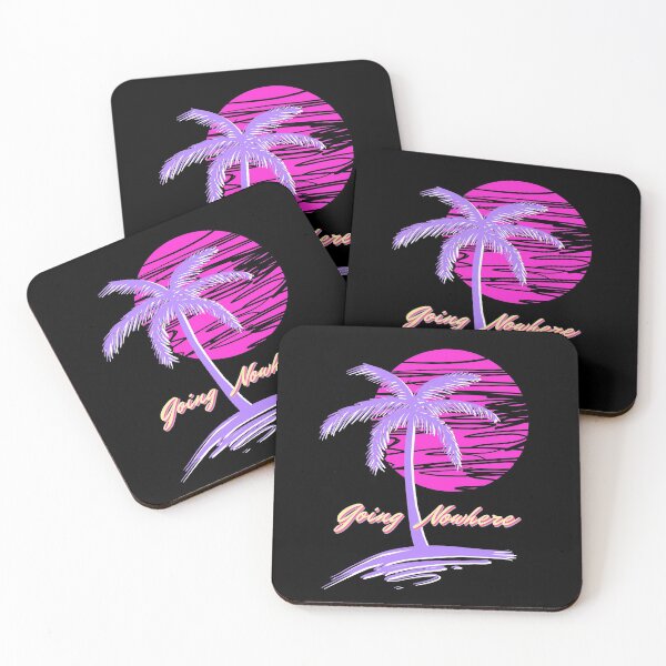 Item preview, Vaporwave Aesthetic Summer Beach Sunset Going Nowhere designed and sold by Neon Purple Noodle Bar.