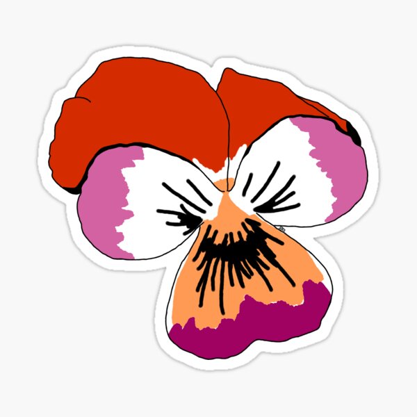 Lesbian Pride Flower Sticker