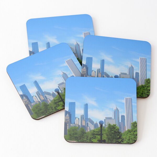 Item preview, Chicago in Blue and Green designed and sold by bertsworks300.