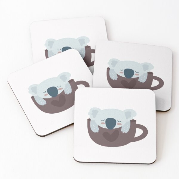 Koala Tea T-Shirt Coasters (Set of 4)