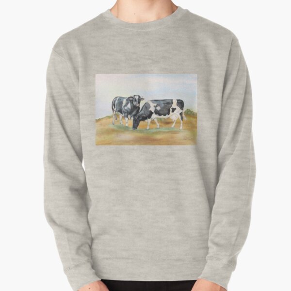 Farm Animals In The Pasture-Cows Pullover Sweatshirt
