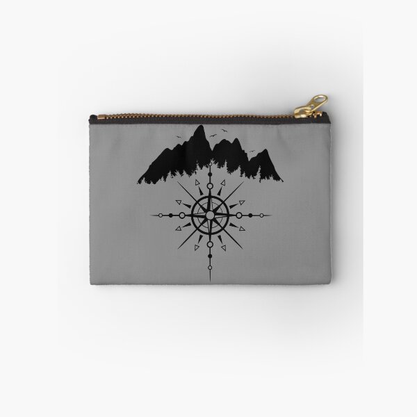 Item preview, Mountains Silhouette Forest Sun Totem Wind Rose designed and sold by Christine Krahl.
