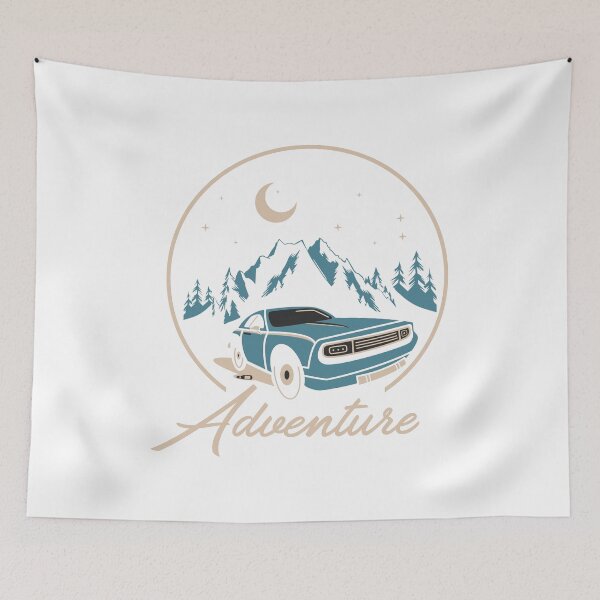 Item preview, Adventure Retro Car designed and sold by CrayzeeTeesUSA.