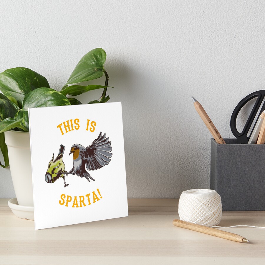 This Is Sparta Bird Meme | Hardcover Journal