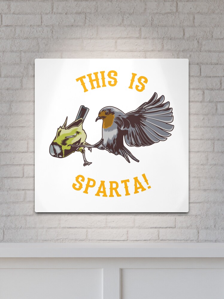 This Is Sparta Bird Meme | Hardcover Journal