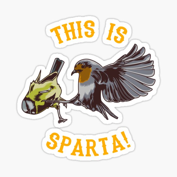 This Is Sparta Bird Meme | Hardcover Journal