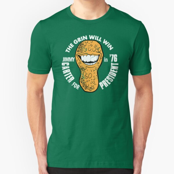 The Grin Will Win (Jimmy Carter in '76) Slim Fit T-Shirt