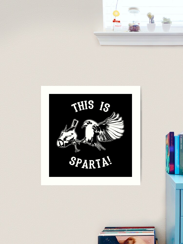 This Is Sparta Bird Meme | Hardcover Journal