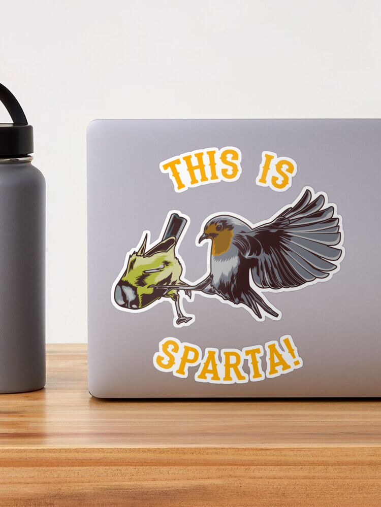 This Is Sparta Bird Meme | Hardcover Journal