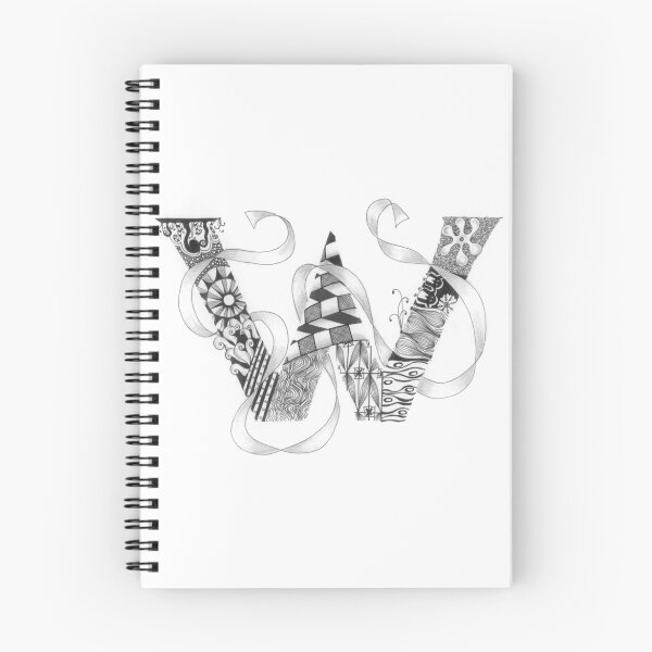 Item preview, Zentangle®-Inspired Art - Tangled Alphabet - W designed and sold by Laurel Storey, CZT.