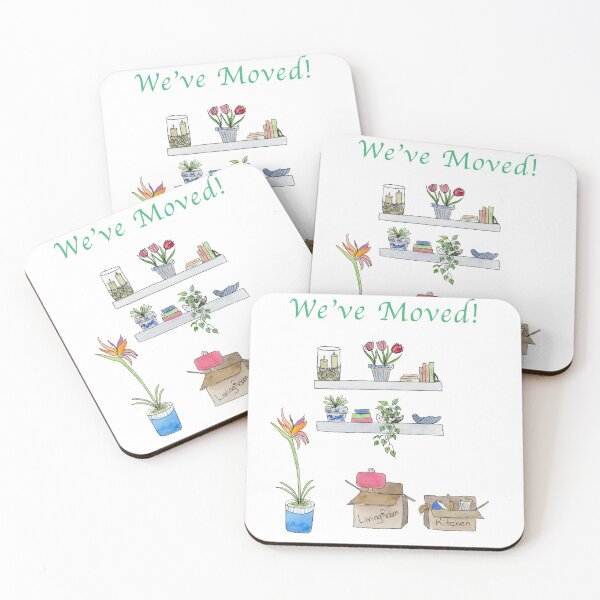 Item preview, Watercolor We've Moved New Address Moving Day designed and sold by daphsam.