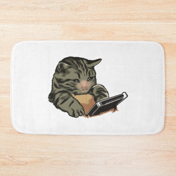 Item preview, Sad Phone Cat Meme designed and sold by FinestMeme.