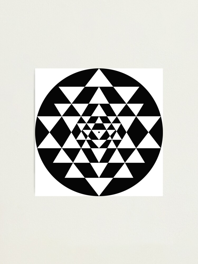 Sri Yantra - Solid BW | Postcard