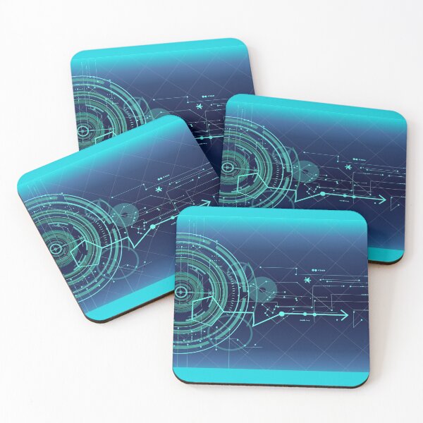 Item preview, Futuristic technology abstract blue design designed and sold by RaionKeiji.