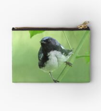 Black-throated Blue Warbler Zipper Pouch