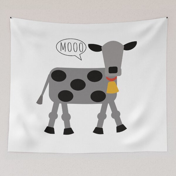 Item preview, Solo Gray Spotted Cow Mooo designed and sold by Laura Pugh.