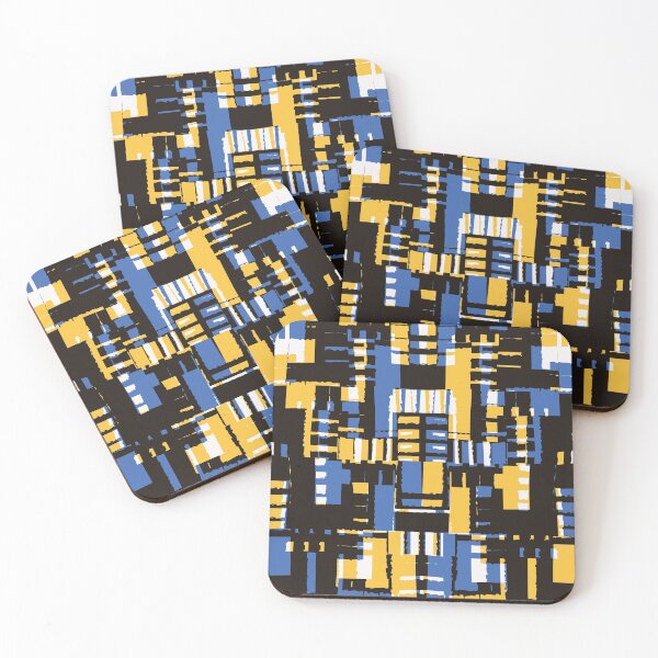 Item preview, Uneven block abstract - blue and yellow designed and sold by crdraper.