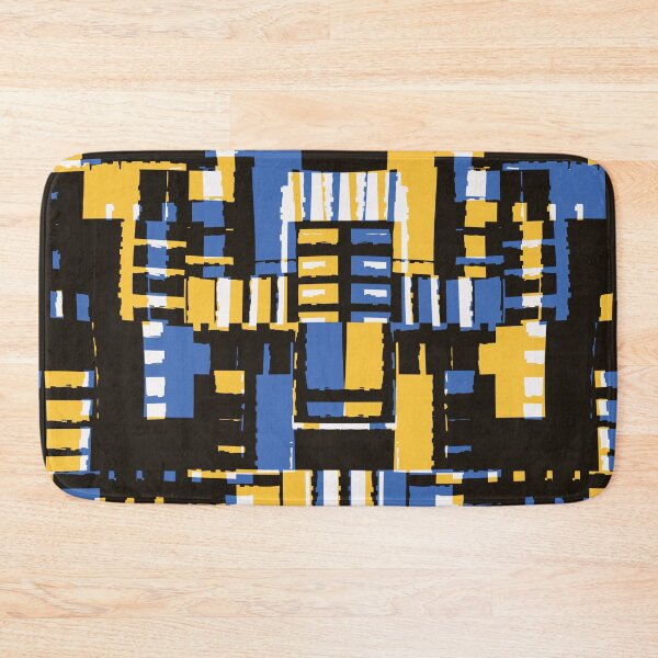 Item preview, Uneven block abstract - blue and yellow designed and sold by crdraper.