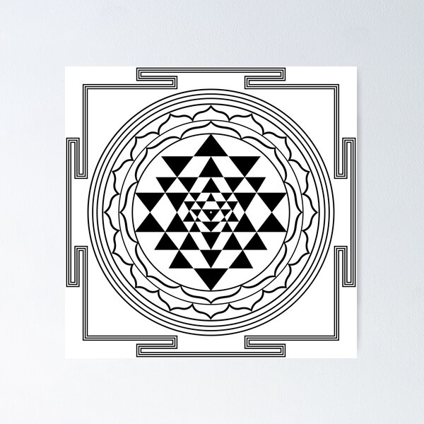 Item preview, Sri Yantra - Full BW designed and sold by kernowerno.