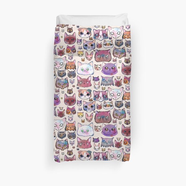 Feline Faces Duvet Cover