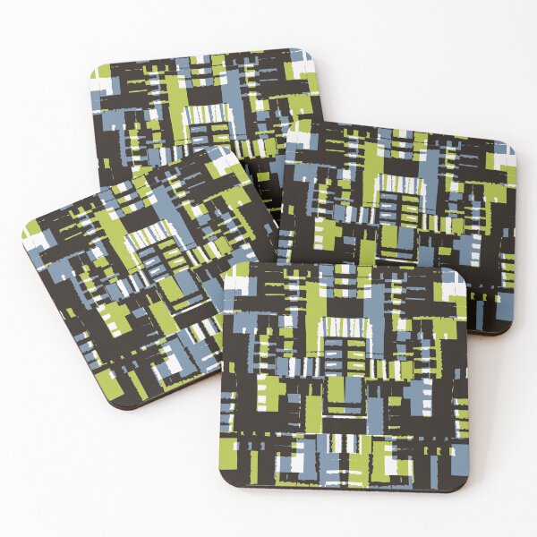 Item preview, Uneven block abstract - grassy meadow designed and sold by crdraper.