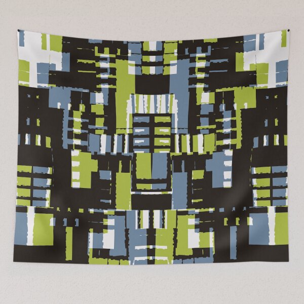Item preview, Uneven block abstract - grassy meadow designed and sold by crdraper.