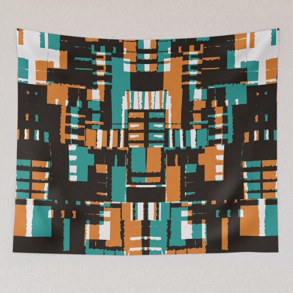 Item preview, Uneven block abstract - orange and green designed and sold by crdraper.