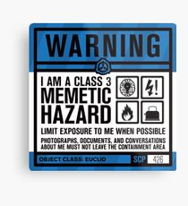 SCP 426 Warning Sign Metal Print