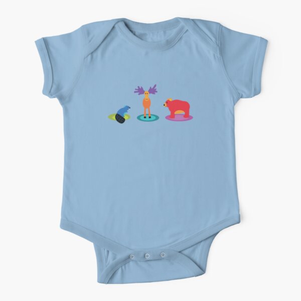 canadian animals Short Sleeve Baby One-Piece