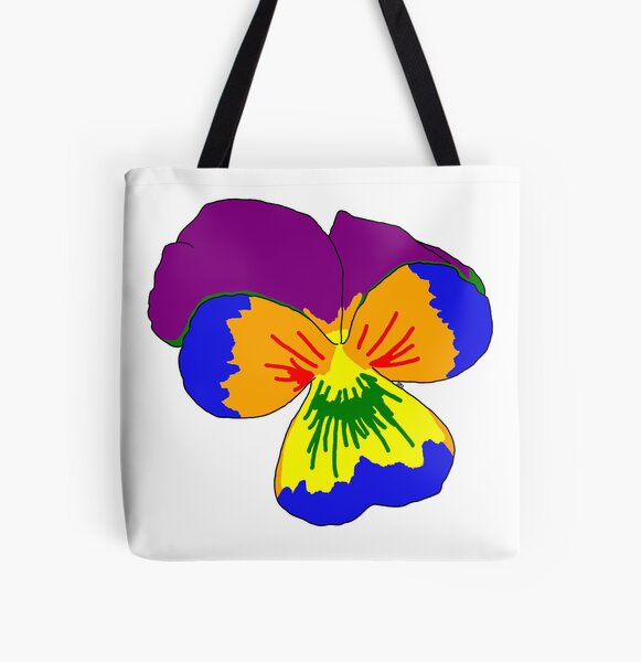 Gay Pride Flower All Over Print Tote Bag