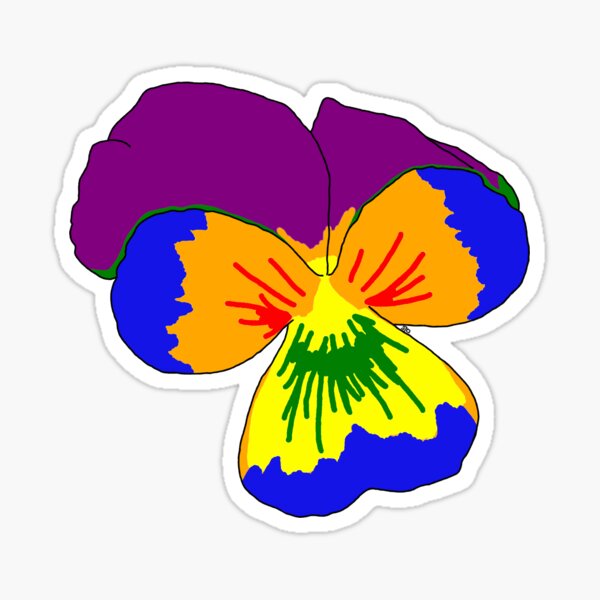 Gay Pride Flower Sticker