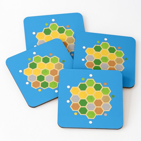 Catan Hex Coasters (Set of 4)