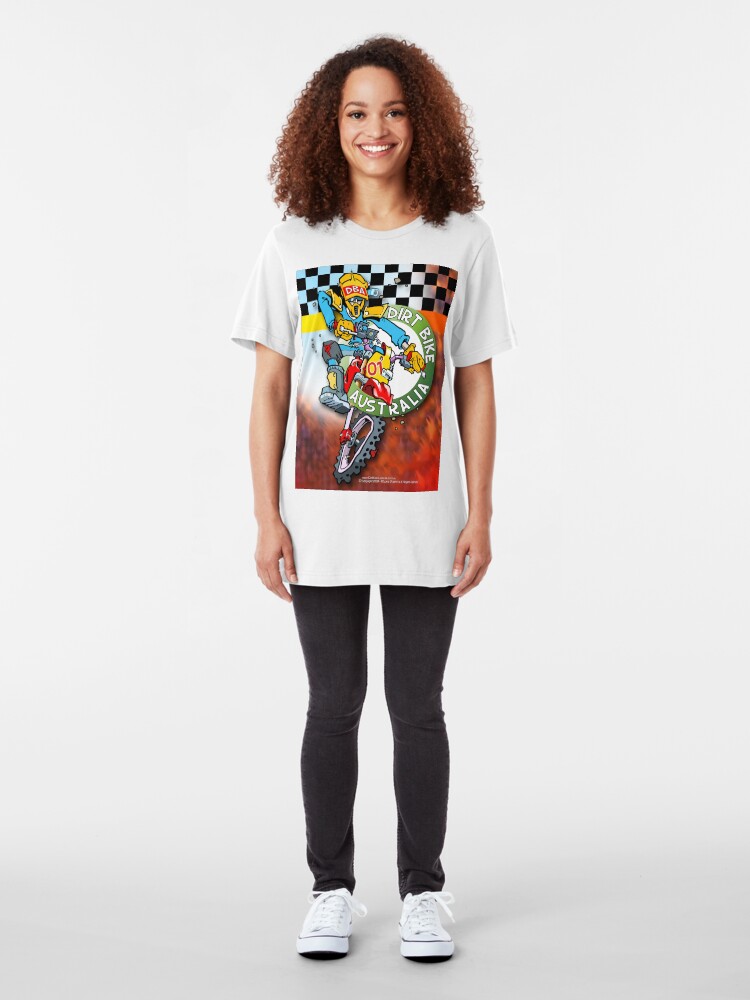 Alternate view of Dirt Bike Australia - Hot Stuff for Poster Art Slim Fit T-Shirt