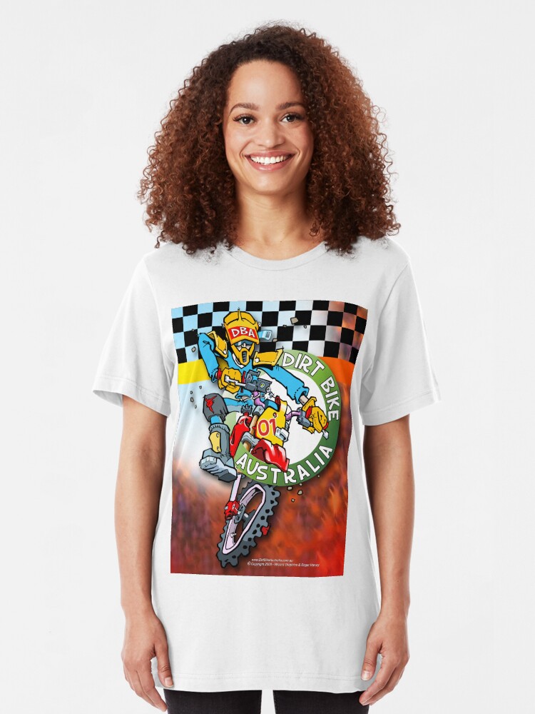 Alternate view of Dirt Bike Australia - Hot Stuff for Poster Art Slim Fit T-Shirt